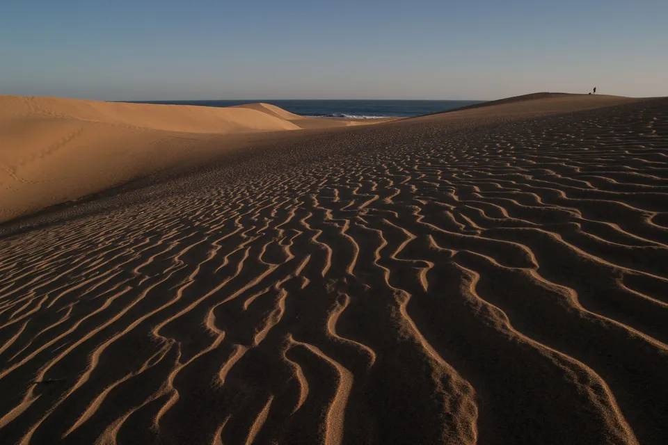 Coastal sand dunes and mineral-sands landscape